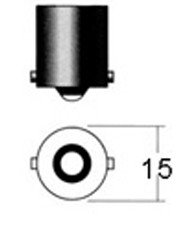 LED-LAMP RED - 24 DIODE  P21W  BA15s 