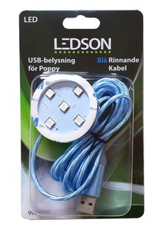 LEDSON - &quot;RUNNING&quot; POPPY LED - BLU - USB
