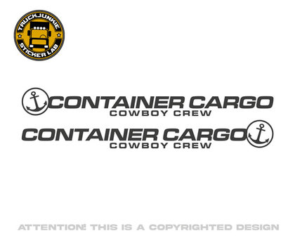 container cargo cowboy crew raamsticker