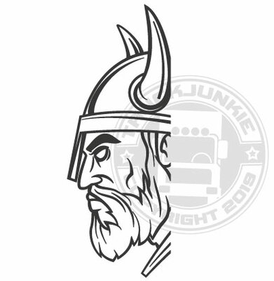 TESTA VIKING - ADESIVO PER FINESTRA