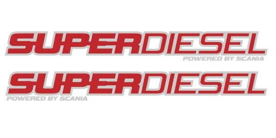 SUPER DIESEL - ADESIVO - BICOLORE