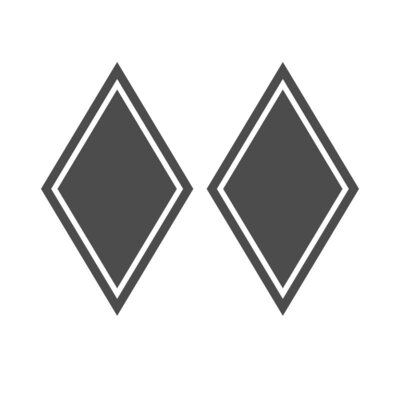 HOEKSCHILD STICKER RUITVORM