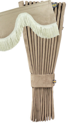 RAAMBAND ALCANTARA MET ZIJGORDIJNEN BEIGE VOOR VRACHTWAGEN