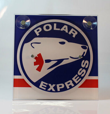 POLAR EXPRESS ROSSO/BLU - LIGHTBOX DELUXE - PANNELLO FRONTALE ALLENTATO