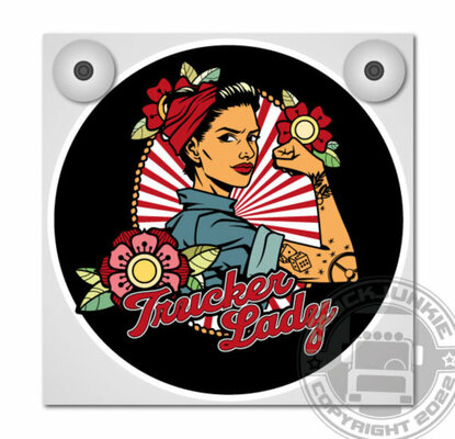 TRUCKER LADY - TATTOO/ROSES - LIGHTBOX DELUXE - PANNELLO FRONTALE ALLENTATO