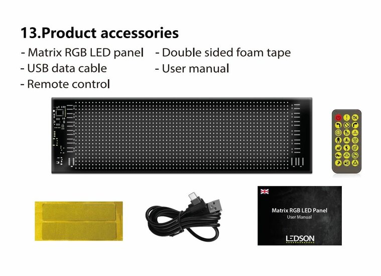 Matrix led panel &quot;Devil Eyes&quot; 35 cm