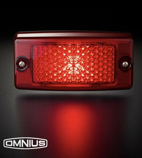 FANALE LATERALE LED OMNIUS - LED ROSSO / LENTE ROSSA - LUCE FRENO / LUCE POSTERIORE
