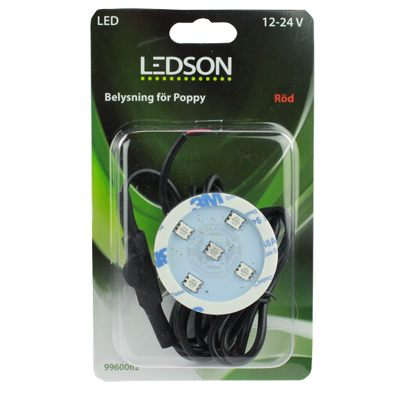 LEDSON - LED POPPY - ROSSO - COLLEGAMENTO DIRETTO - 10-40V.