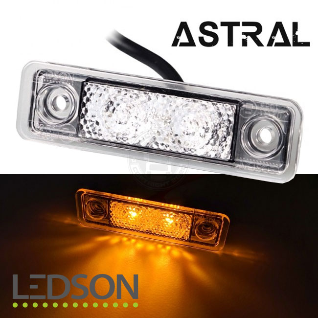 LEDSON - Astral - LUCE DI POSIZIONE A LED EASY FIT - ARANCIO