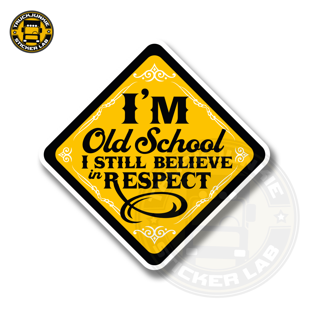 I'm old skool - Full print sticker