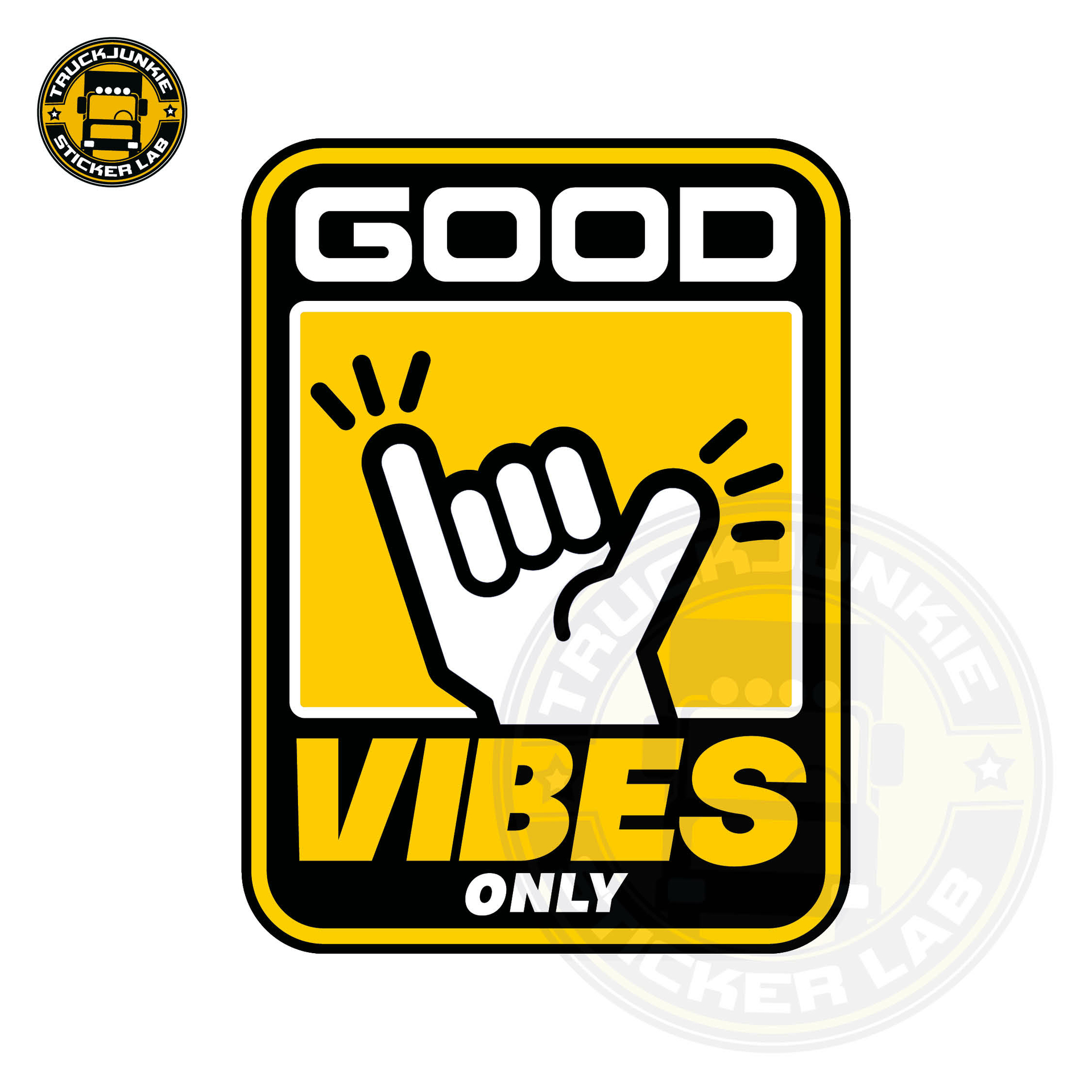 Good Vibes Only Sign - Adesivo a stampa completa