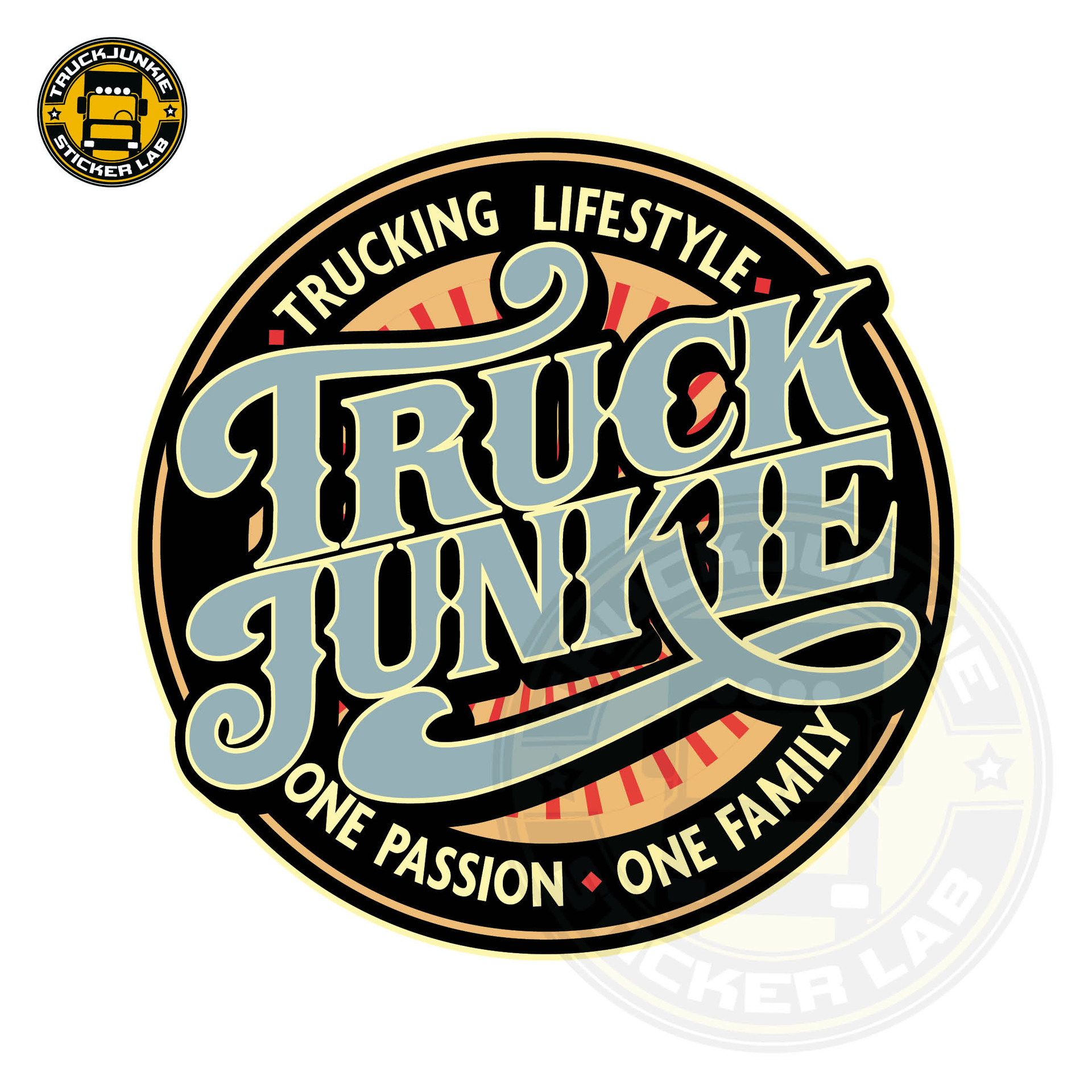 Truckjunkie - Trucking Lifestyle Script - Adesivo a stampa completa