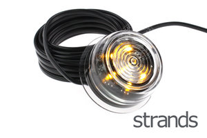 STRANDS - LAMPADA INDICATORE LATERALE A LED VIKING - ARANCIO *VETRO TRASPARENTE*