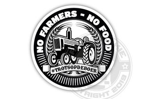 Nessun contadino no cibo - #protsopboer - adesivo a stampa completa