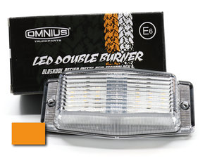 LENTE TRASPARENTE/ARANCIO - LED DOUBLE BURNER - OMNIUS