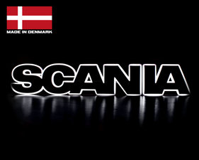 BIANCO XENON - TARGA LUCE - LOGO GRIGLIA SCANIA ILLUMINATA