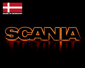 AMBRA - TARGA LUCE - LOGO GRIGLIA SCANIA ILLUMINATA