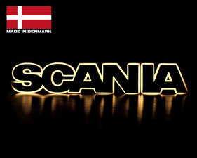BIANCO CALDO - TARGA LUCE - LOGO GRIGLIA SCANIA ILLUMINATA