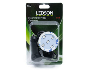 LEDSON - POPPY LED LIGHT- ROSSO - SPINA DELLA SIGARETTA -10-40V