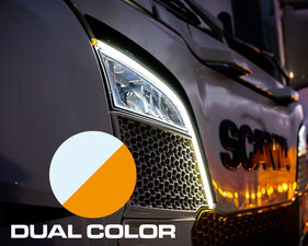 DUAL COLOR | BIANCO/ARANCIA - LEDSON - SIDE/SOFTSTRIP - 60CM - 24V - IP67