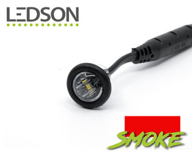 INCASSO TONDO Ø 28MM - VETRO SMOKE / ROSSO