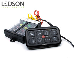 LEDSON - PANNELLO INTERRUTTORE A RELÈ - 8 USCITE - BLUETOOTH / CONTROLLO APP / RGB