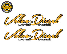 VOLVO-DIESEL - LASTBIL SVERIGE - BICOLORE STICKER