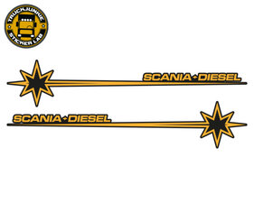 SCANIA DIESEL - STAR - BICOLORE STICKER