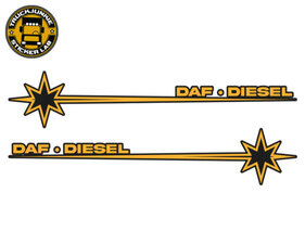 DAF DIESEL - STAR - BICOLORE STICKER