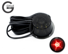 GYLLE - LINEA NERA - LAMPADA LATERALE A LED - ROSSO | FUMO