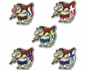 TROLL WITH FLAG - FULL PRINT ADESIVO