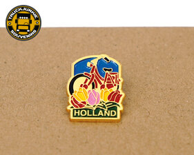 PIN - BICICLETTA HOLLAND TULIPANI - ORO