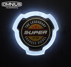 XENON WHITE / ASPETTO OPACO - EMBLEMA ILLUMINATO - ADATTO PER SCANIA