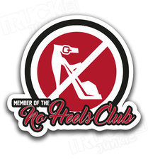 NO HEELS CLUB - STICKER