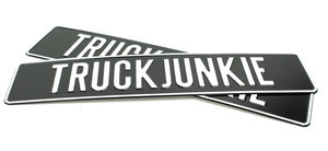 Truckjunkie - targa - nero con stampa bianca